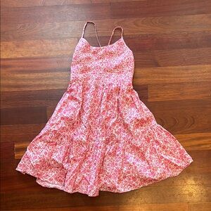 Pink Floral Mini Dress